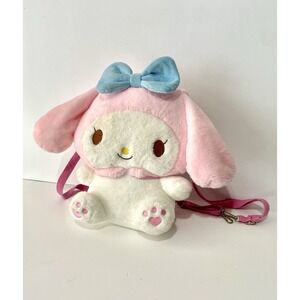 Sanrio My Melody Plush Backpack Removable Straps Stuffed Animal Bag Hello Kitty